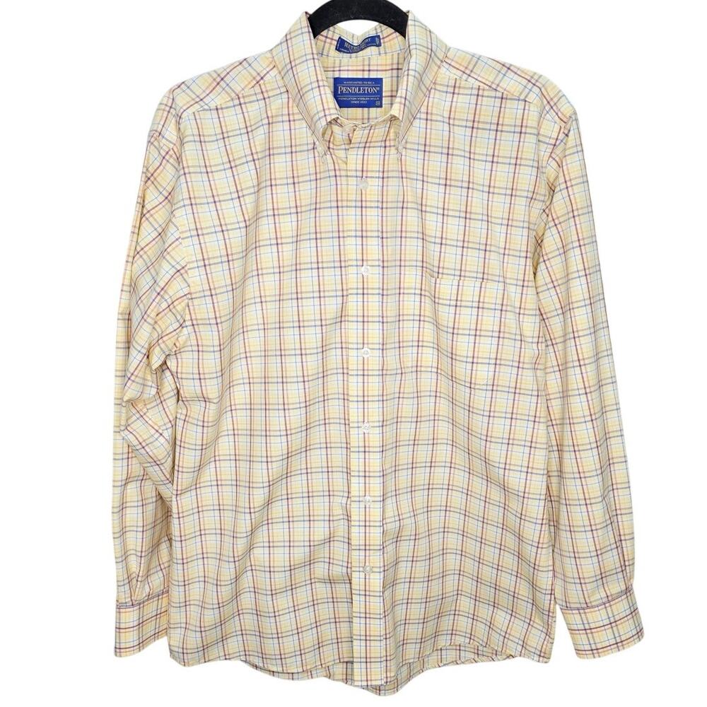 Pendleton Men's M Plaid Button Up Shirt Long Sleeve Classic Preppy Caual
